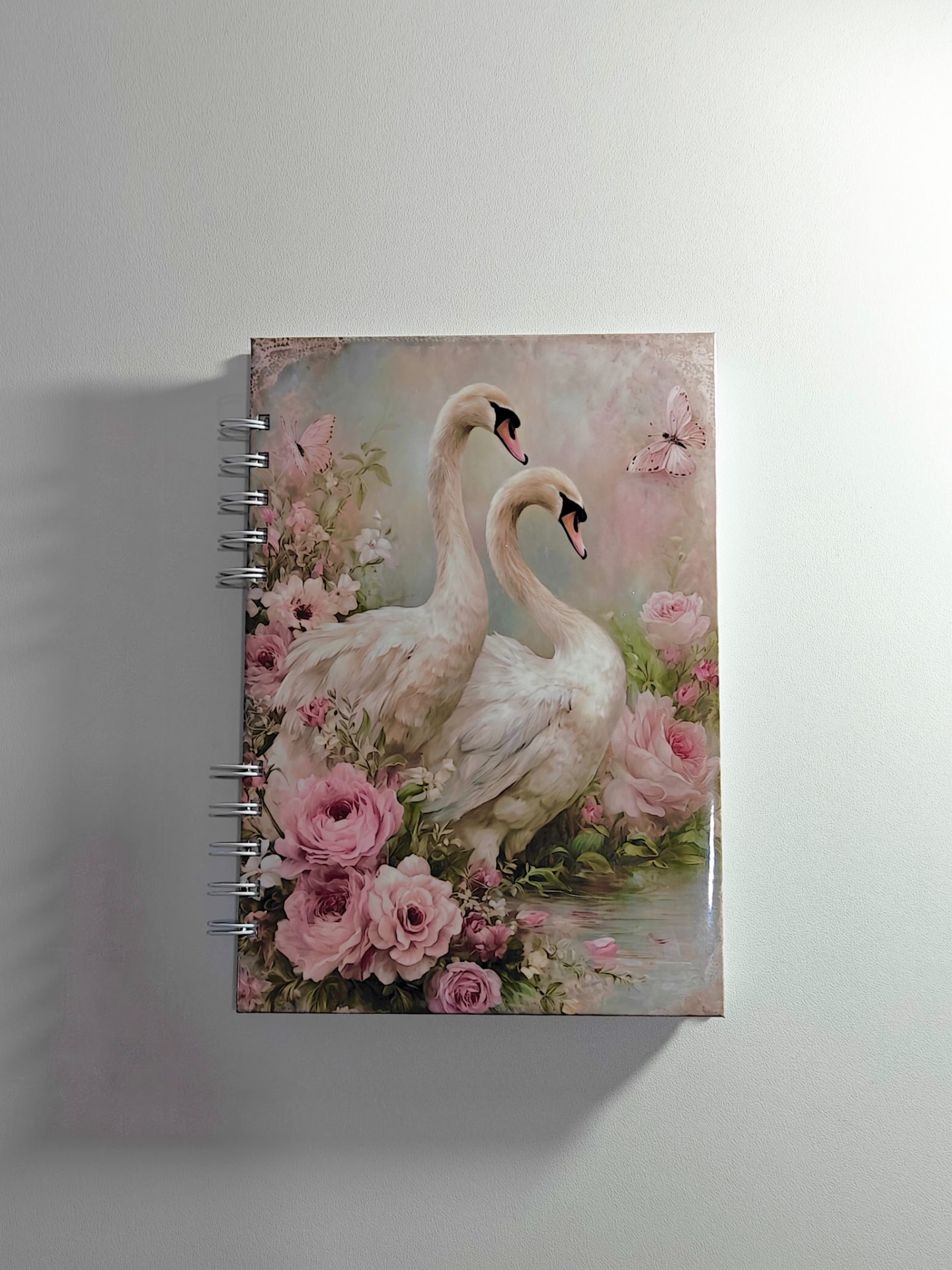 Swans & Vintage Florals Notebook